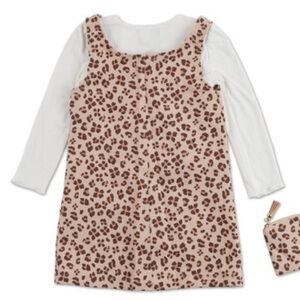 Tahari Leopard Print Dress with White Sleeves